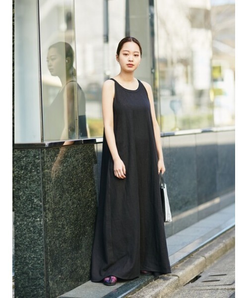 ROSE BUD(ローズバッド)の「アメリカンスリーブテントラインワンピース(ワンピース・レディース・ブラック/ベージュ・ONE SIZE)」の19枚目の写真