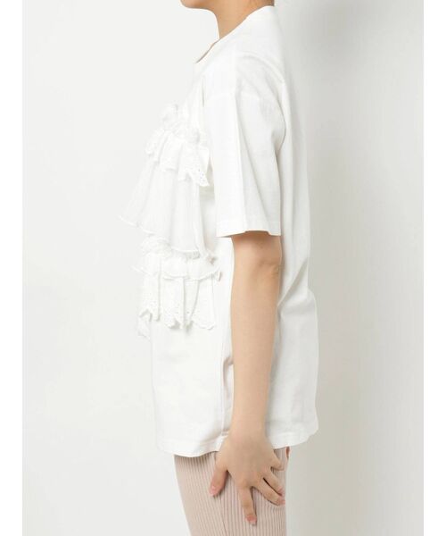 merry jenny（メリージェニー）の「frill frill Tee（Tシャツ/カットソー・レディース・オフホワイト/ブラック/グリーン・FREE）」の12枚目の写真