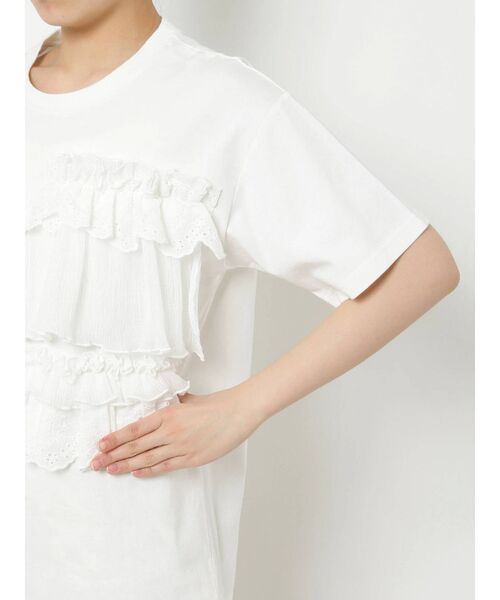 merry jenny（メリージェニー）の「frill frill Tee（Tシャツ/カットソー・レディース・オフホワイト/ブラック/グリーン・FREE）」の15枚目の写真