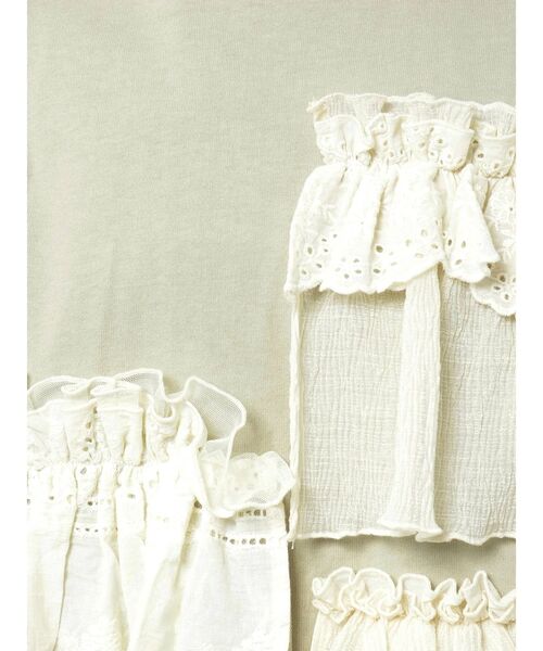 merry jenny（メリージェニー）の「frill frill Tee（Tシャツ/カットソー・レディース・オフホワイト/ブラック/グリーン・FREE）」の18枚目の写真