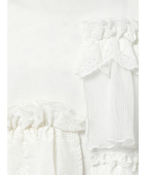 merry jenny（メリージェニー）の「frill frill Tee（Tシャツ/カットソー・レディース・オフホワイト/ブラック/グリーン・FREE）」の19枚目の写真