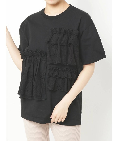 merry jenny（メリージェニー）の「frill frill Tee（Tシャツ/カットソー・レディース・オフホワイト/ブラック/グリーン・FREE）」の21枚目の写真