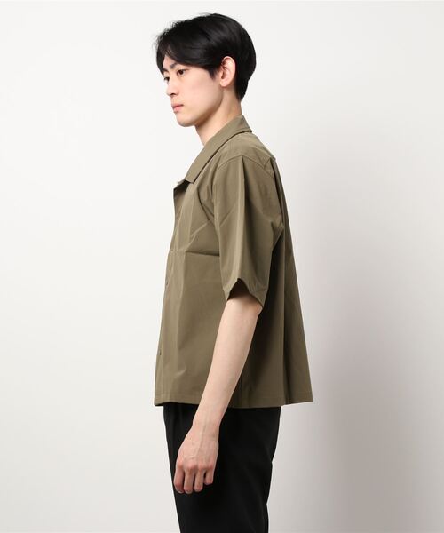 THISIS(ディスイズ)の「ストレッチナイロンワッシャー コーチジャケットシャツ(シャツ/ブラウス・メンズ・カーキ/ブラック/グレー/ネイビー・MEDIUM/X-LARGE/LARGE)」の6枚目の写真