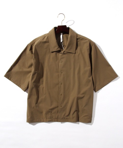 THISIS(ディスイズ)の「ストレッチナイロンワッシャー コーチジャケットシャツ(シャツ/ブラウス・メンズ・カーキ/ブラック/グレー/ネイビー・MEDIUM/X-LARGE/LARGE)」の4枚目の写真