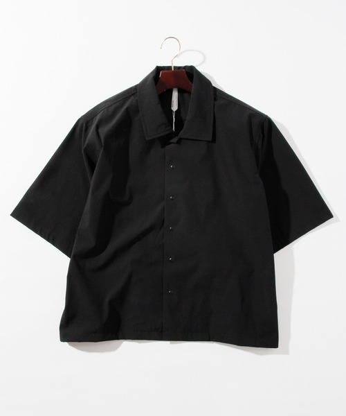 THISIS(ディスイズ)の「ストレッチナイロンワッシャー コーチジャケットシャツ(シャツ/ブラウス・メンズ・カーキ/ブラック/グレー/ネイビー・MEDIUM/X-LARGE/LARGE)」の2枚目の写真