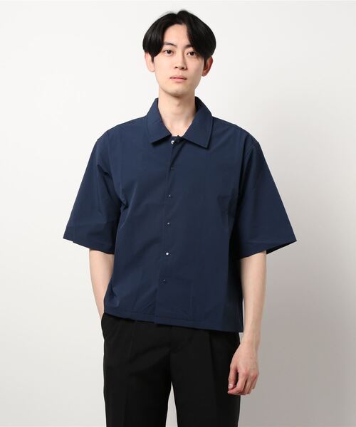 THISIS(ディスイズ)の「ストレッチナイロンワッシャー コーチジャケットシャツ(シャツ/ブラウス・メンズ・カーキ/ブラック/グレー/ネイビー・MEDIUM/X-LARGE/LARGE)」の7枚目の写真