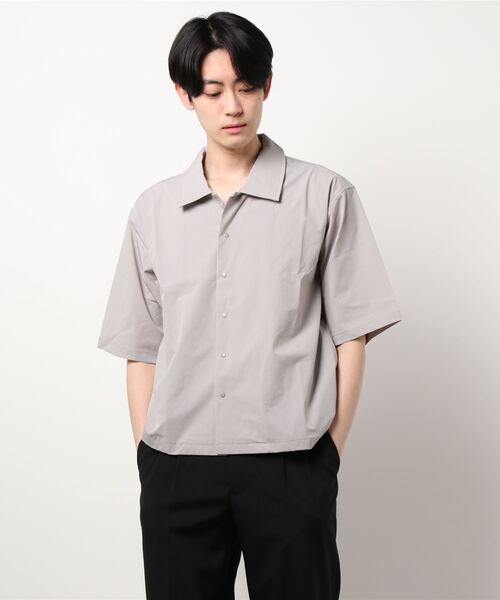 THISIS(ディスイズ)の「ストレッチナイロンワッシャー コーチジャケットシャツ(シャツ/ブラウス・メンズ・カーキ/ブラック/グレー/ネイビー・MEDIUM/X-LARGE/LARGE)」の9枚目の写真