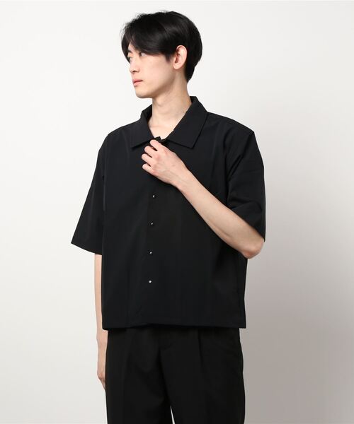 THISIS(ディスイズ)の「ストレッチナイロンワッシャー コーチジャケットシャツ(シャツ/ブラウス・メンズ・カーキ/ブラック/グレー/ネイビー・MEDIUM/X-LARGE/LARGE)」の10枚目の写真