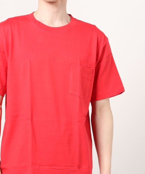 HANES(ヘインズ)の「Hanes/ヘインズ ビーフィーポケットTシャツ(Tシャツ/カットソー・メンズ・レッド/ブラック/グリーン/カーキ/ホワイト/パープル/グレー・LARGE/X-LARGE/MEDIUM)」の1枚目の写真