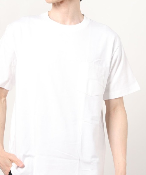 HANES(ヘインズ)の「Hanes/ヘインズ ビーフィーポケットTシャツ(Tシャツ/カットソー・メンズ・レッド/ブラック/グリーン/カーキ/ホワイト/パープル/グレー・LARGE/X-LARGE/MEDIUM)」の2枚目の写真