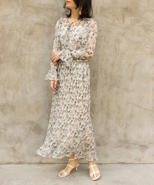 ワンピースプリーツプリントワンピース ワンピース Randa ランダ のファッション