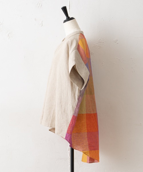 BEARDSLEY（ビアズリー）の「ウシロチェックブラウス（シャツ/ブラウス・レディース・サンドベージュ・FREE）」の8枚目の写真