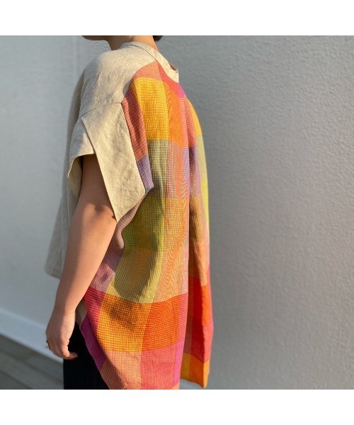 BEARDSLEY（ビアズリー）の「ウシロチェックブラウス（シャツ/ブラウス・レディース・サンドベージュ・FREE）」の18枚目の写真