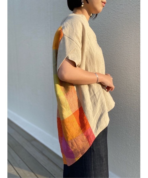 BEARDSLEY（ビアズリー）の「ウシロチェックブラウス（シャツ/ブラウス・レディース・サンドベージュ・FREE）」の20枚目の写真