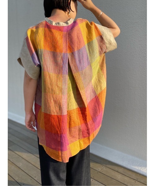 BEARDSLEY（ビアズリー）の「ウシロチェックブラウス（シャツ/ブラウス・レディース・サンドベージュ・FREE）」の21枚目の写真