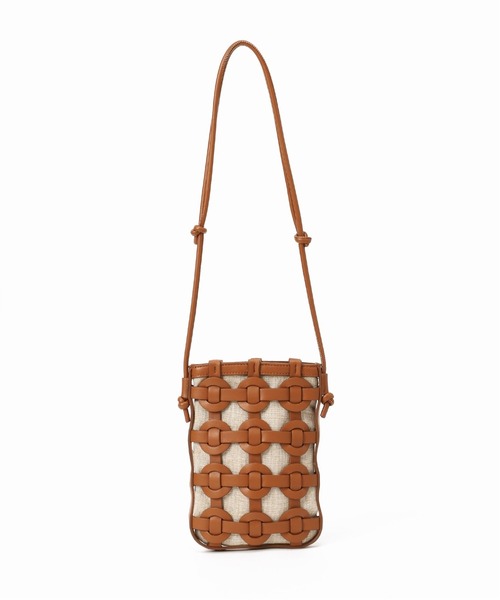 SLOBE IENA（スローブイエナ）の「SLOBE IENA サークルメッシュショルダーバック◆（ショルダーバッグ・レディース・ホワイト/キャメル・FREE）」の3枚目の写真