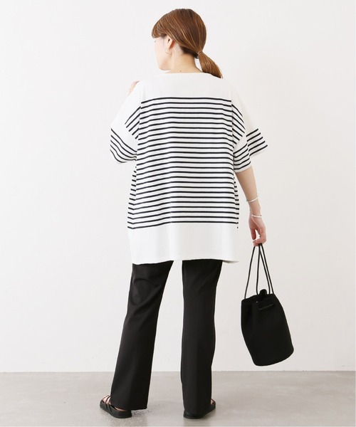 JOURNAL STANDARD(ジャーナルスタンダード)の「コットンボーダーハーフスリーブプルオーバー◆2(Tシャツ/カットソー・レディース・ピンク/ブルー/ネイビー・M)」の7枚目の写真