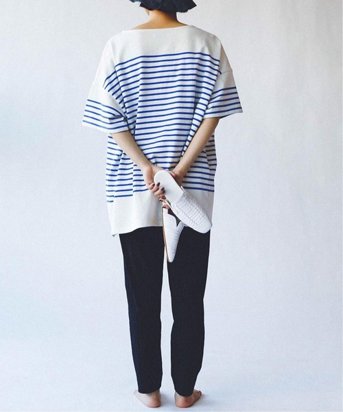 JOURNAL STANDARD(ジャーナルスタンダード)の「コットンボーダーハーフスリーブプルオーバー◆2(Tシャツ/カットソー・レディース・ピンク/ブルー/ネイビー・M)」の10枚目の写真