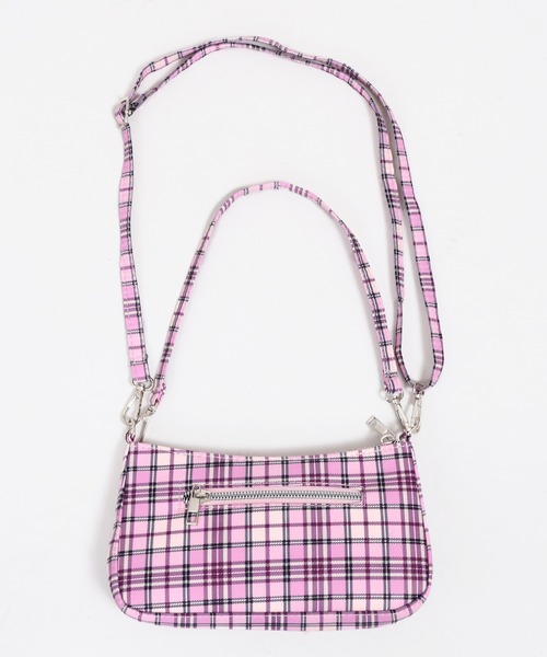 WC（ダブル シー）の「2WAYカラーチェックバッグ（ショルダーバッグ・レディース・ホワイト/ブルー/パープル・FREE）」の17枚目の写真
