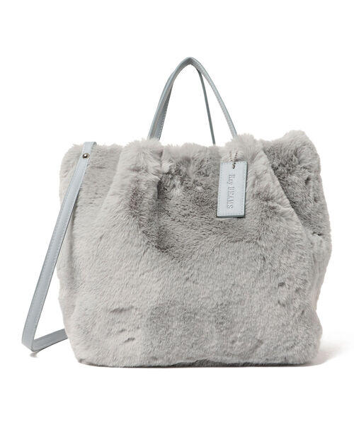 Ray BEAMS(レイビームス)の「Ray BEAMS / リバーシブル フェイクファー バッグ(ショルダーバッグ・レディース・グレー/その他・ONE SIZE)」の4枚目の写真
