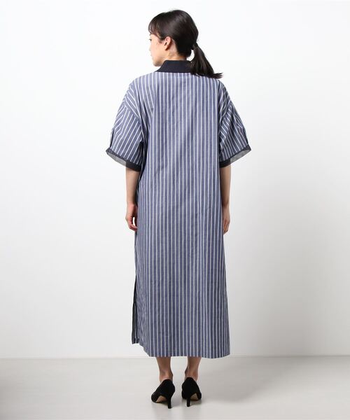 La SRIC(ラスリック)の「La SRIC / ストライプポロワンピース(ワンピース・レディース・ベージュ/ネイビー・38)」の10枚目の写真