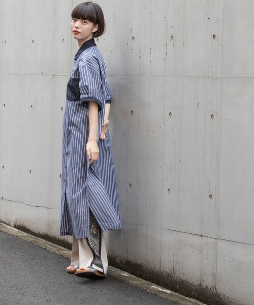 La SRIC(ラスリック)の「La SRIC / ストライプポロワンピース(ワンピース・レディース・ベージュ/ネイビー・38)」の19枚目の写真