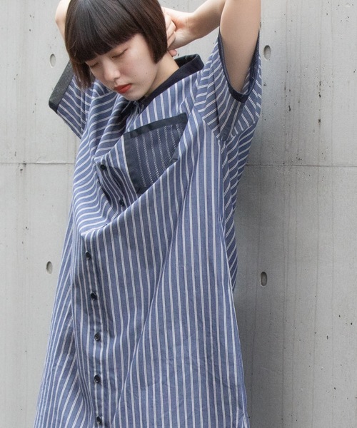 La SRIC(ラスリック)の「La SRIC / ストライプポロワンピース(ワンピース・レディース・ベージュ/ネイビー・38)」の13枚目の写真