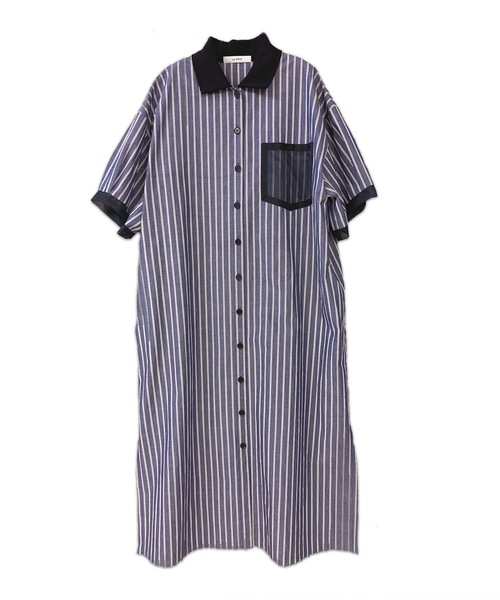 La SRIC(ラスリック)の「La SRIC / ストライプポロワンピース(ワンピース・レディース・ベージュ/ネイビー・38)」の14枚目の写真