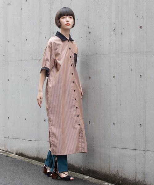 La SRIC(ラスリック)の「La SRIC / ストライプポロワンピース(ワンピース・レディース・ベージュ/ネイビー・38)」の22枚目の写真