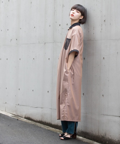 La SRIC(ラスリック)の「La SRIC / ストライプポロワンピース(ワンピース・レディース・ベージュ/ネイビー・38)」の20枚目の写真