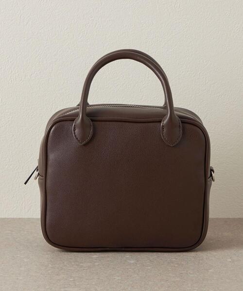 CITEN(シテン)の「<CITEN(シテン)>スクエアミニ ボストンバッグ(ボストンバッグ・レディース・ダークブラウン/オフホワイト/ブラック・FREE)」の3枚目の写真