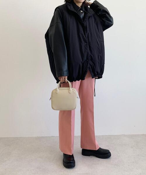 CITEN(シテン)の「<CITEN(シテン)>スクエアミニ ボストンバッグ(ボストンバッグ・レディース・ダークブラウン/オフホワイト/ブラック・FREE)」の9枚目の写真