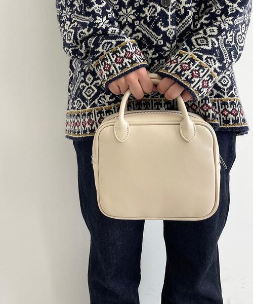 CITEN(シテン)の「<CITEN(シテン)>スクエアミニ ボストンバッグ(ボストンバッグ・レディース・ダークブラウン/オフホワイト/ブラック・FREE)」の18枚目の写真