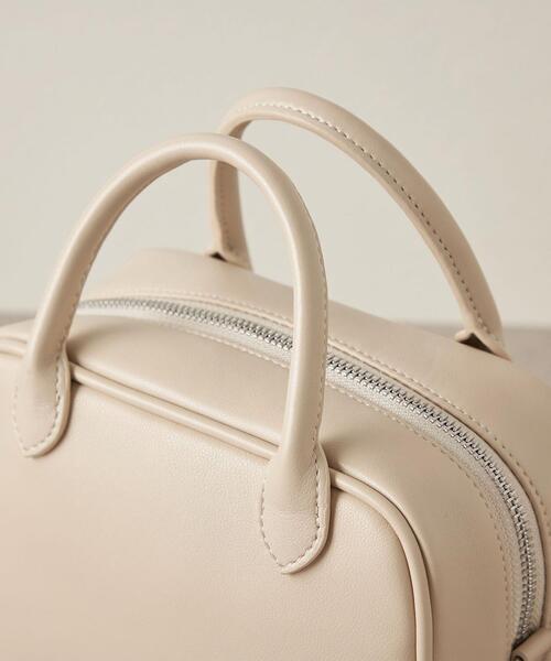 CITEN(シテン)の「<CITEN(シテン)>スクエアミニ ボストンバッグ(ボストンバッグ・レディース・オフホワイト/ブラック/ダークブラウン・FREE)」の5枚目の写真