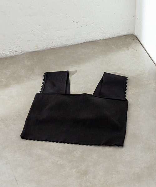 mystic（ミスティック）の「パット付スカラップニットタンクトップ（タンクトップ・レディース・ブラック/ピンク/グリーン/アイボリー・FREE）」の9枚目の写真