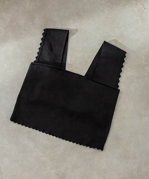 mystic（ミスティック）の「パット付スカラップニットタンクトップ（タンクトップ・レディース・ブラック/ピンク/グリーン/アイボリー・FREE）」の10枚目の写真