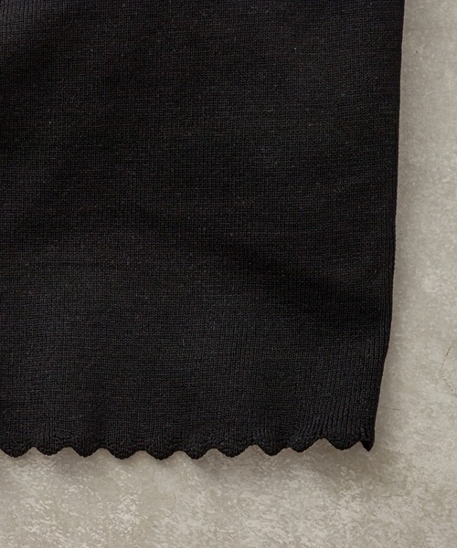 mystic（ミスティック）の「パット付スカラップニットタンクトップ（タンクトップ・レディース・ブラック/ピンク/グリーン/アイボリー・FREE）」の12枚目の写真