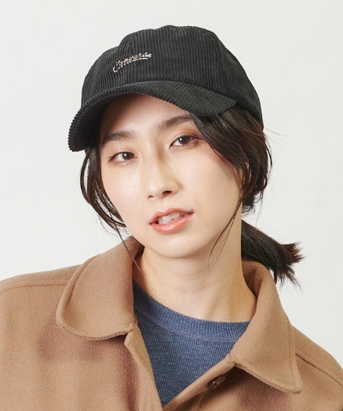 CONVERSE（コンバース）の「CONVERSE CORDUROY CAP（キャップ・レディース・ブラック/ベージュ/アイボリー/サックスブルー・FREE）」の3枚目の写真