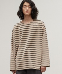 WYM LIDNM | 【WYM LIDNM】BORDER WIDE  L/S-TEE(Tシャツ/カットソー)