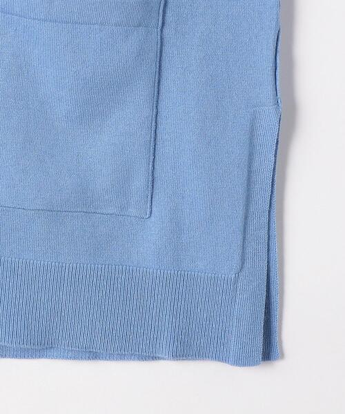 green label relaxing（グリーンレーベルリラクシング）の「ハイゲージ ボックス Vネック カーディガン -ウォッシャブル-（カーディガン/ボレロ・レディース・ナチュラル/オレンジ/ブラック/コバルトブルー・FREE）」の16枚目の写真