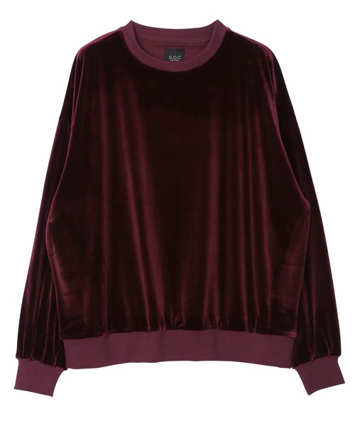 G.O.C（ジーオーシー）の「オーバーサイズベロアクルーネック