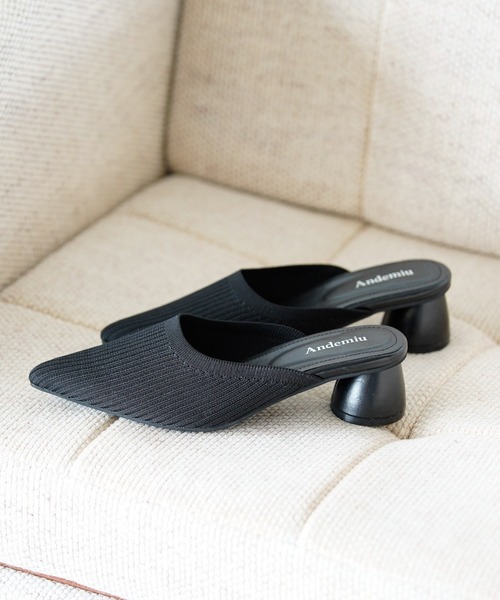 Andemiu（アンデミュウ）の「ニットミュール215848（その他シューズ・レディース・ブラック/ブラウン/アイボリー・SMALL/MEDIUM/LARGE）」の2枚目の写真