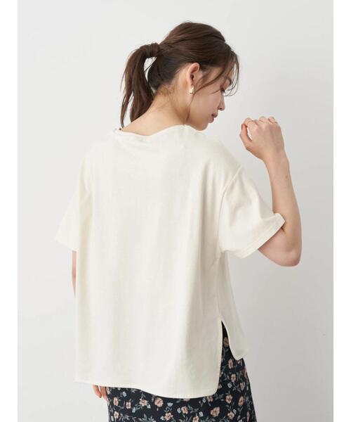 earth music&ecology（アースミュージックアンドエコロジー）の「MildlyロゴTシャツ *（Tシャツ/カットソー・レディース・オフホワイト/チャコールグレー/ライトベージュ/ライトパープル・FREE）」の11枚目の写真