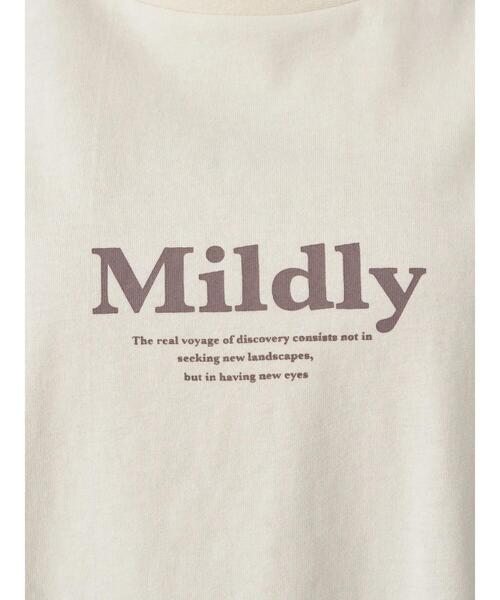 earth music&ecology（アースミュージックアンドエコロジー）の「MildlyロゴTシャツ *（Tシャツ/カットソー・レディース・オフホワイト/チャコールグレー/ライトベージュ/ライトパープル・FREE）」の13枚目の写真