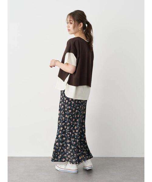 earth music&ecology（アースミュージックアンドエコロジー）の「MildlyロゴTシャツ *（Tシャツ/カットソー・レディース・オフホワイト/チャコールグレー/ライトベージュ/ライトパープル・FREE）」の17枚目の写真