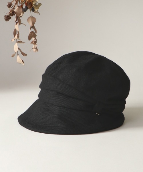 ikka（イッカ）の「ウールキャスクロッシェ（ハット・レディース・ブラック/ダークブラウン/ベージュ・FREE）」の2枚目の写真