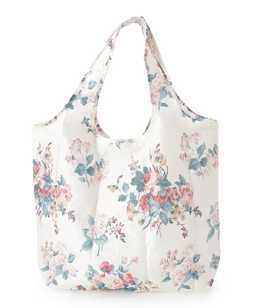 LAURA ASHLEY(ローラアシュレイ)の「フローラル柄 サークルケース付きマイバッグ(エコバッグ/サブバッグ・レディース・グレー系その他/ゴールド系その他/ピンク系・00)」の4枚目の写真