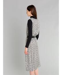 タグ付きアニエスベーICD2 ROBE フラワープリントワンピース 青