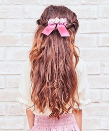 カボション付リボンクリップ