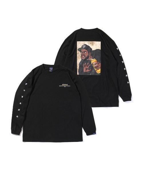 APPLEBUM(アップルバム)の「"Doughboy" L/S T-shirt(Tシャツ/カットソー・メンズ・ホワイト/ブラック・XX-LARGE/SMALL/MEDIUM/X-LARGE/LARGE)」の2枚目の写真